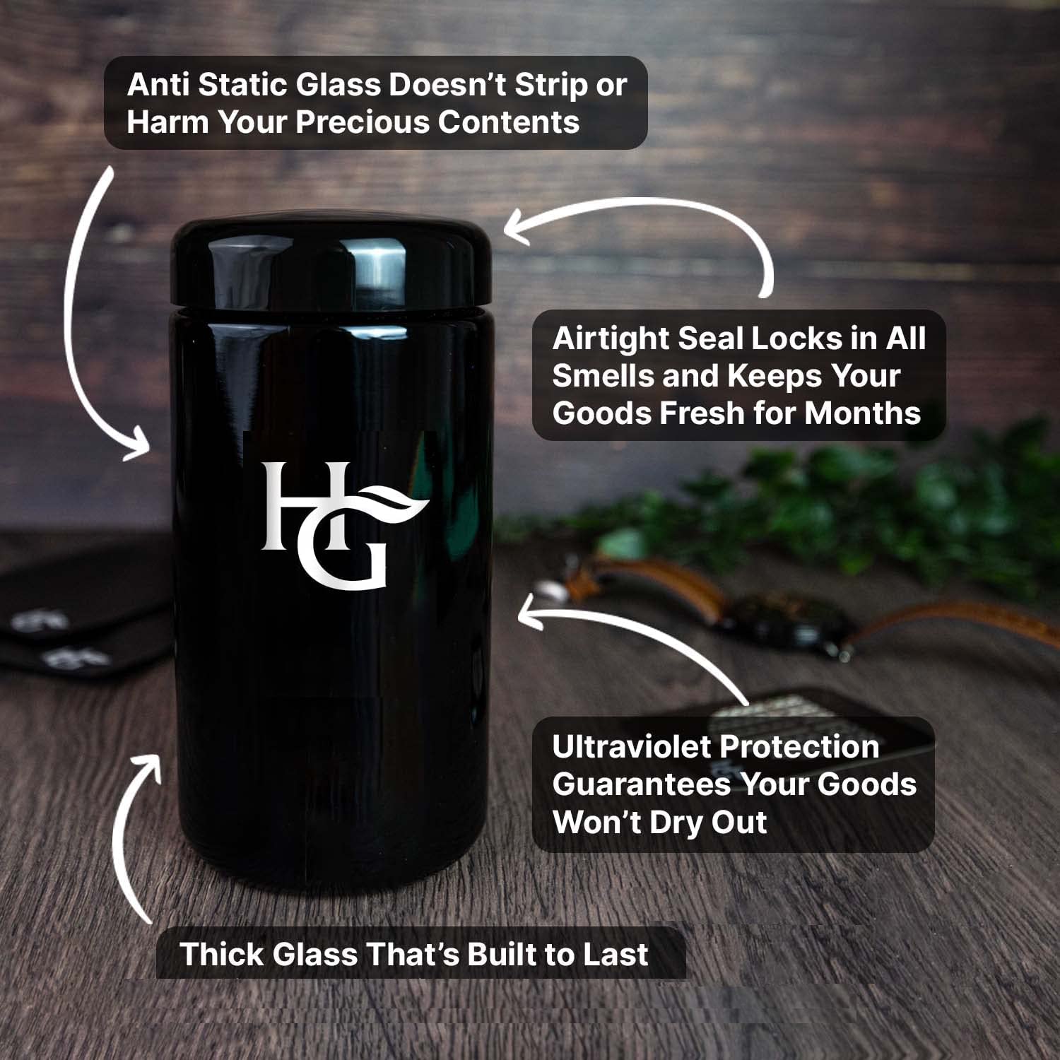 Herb Guard stylish jar design displayed on a kitchen shelf
