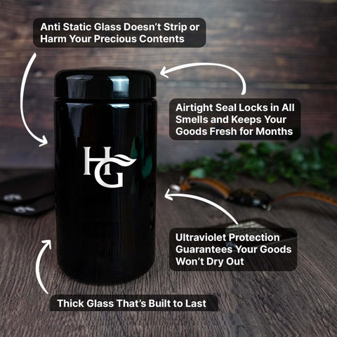 Herb Guard stylish jar design displayed on a kitchen shelf