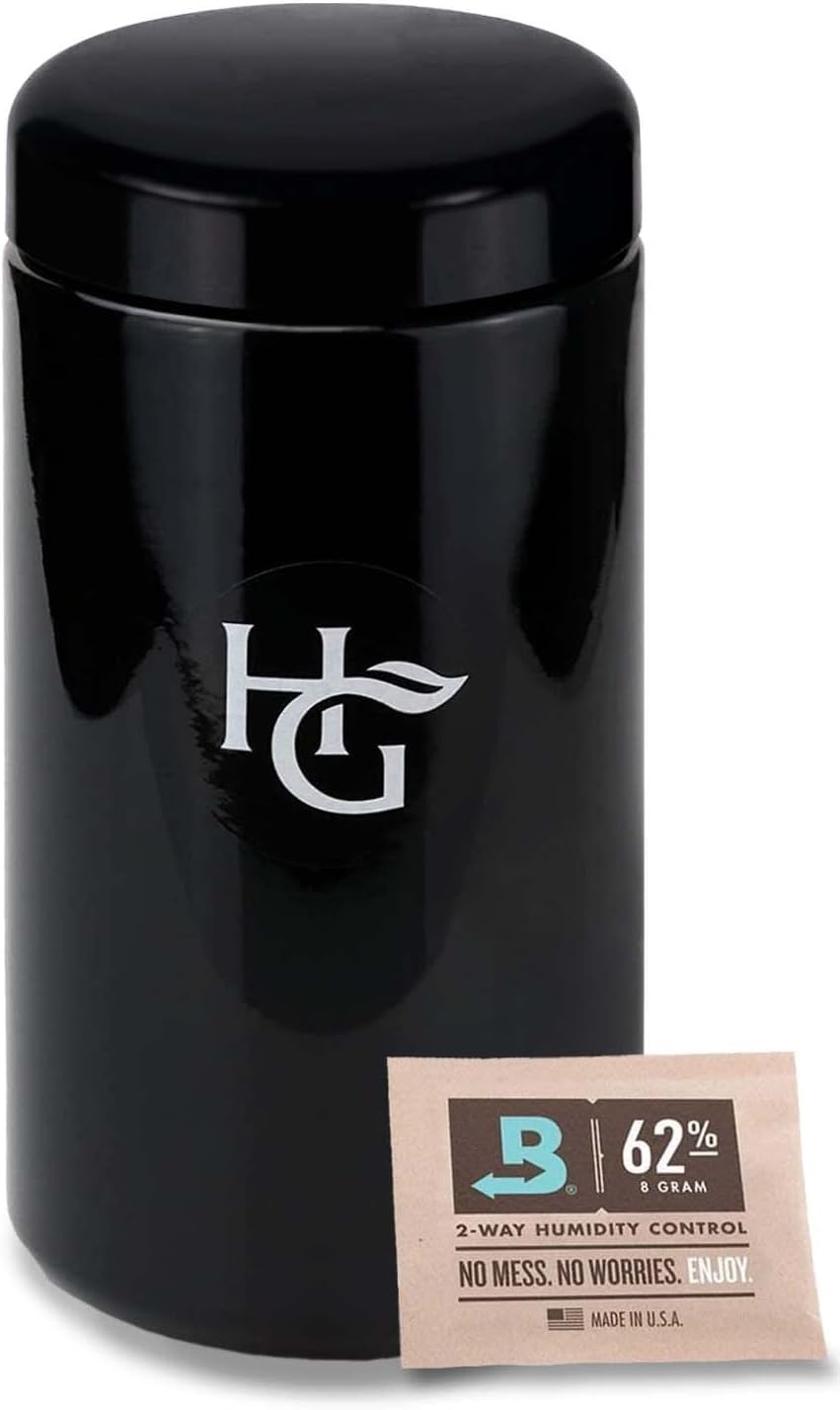Herb Guard UV glass jar showing clear, light-protective container for herbs and spices