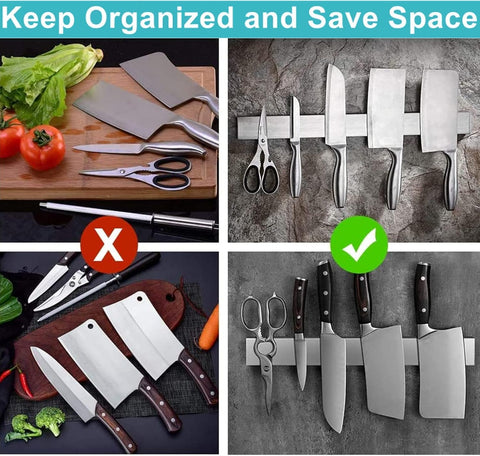 HereOF magnetic strip can be wiped clean for a tidy kitchen.