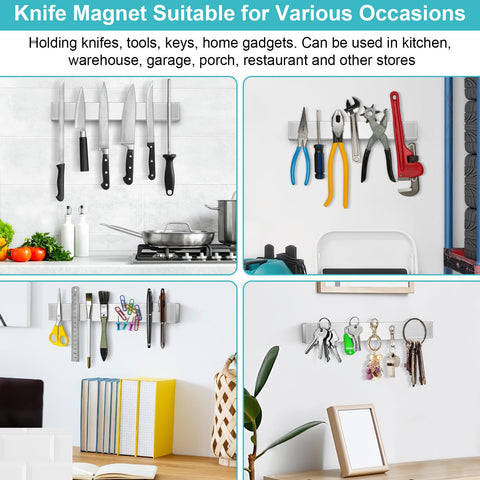 HEREOF stainless steel knife holder close-up highlighting rust resistance for durable use.