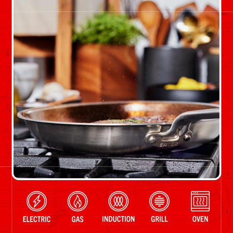 Heritage Steel pan features no coatings or PFAS for a pure heating surface.