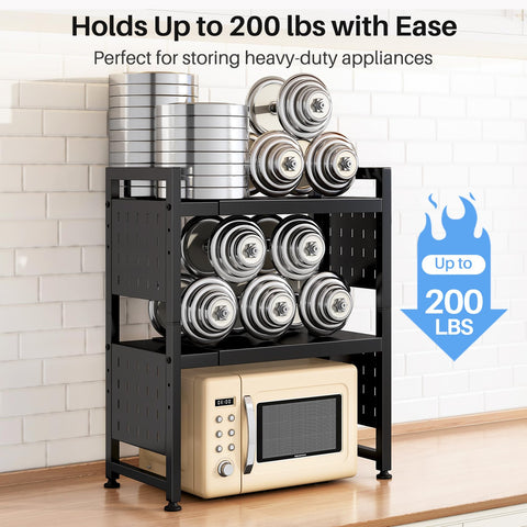 HERJOY carbon steel microwave rack is rust-proof for daily use