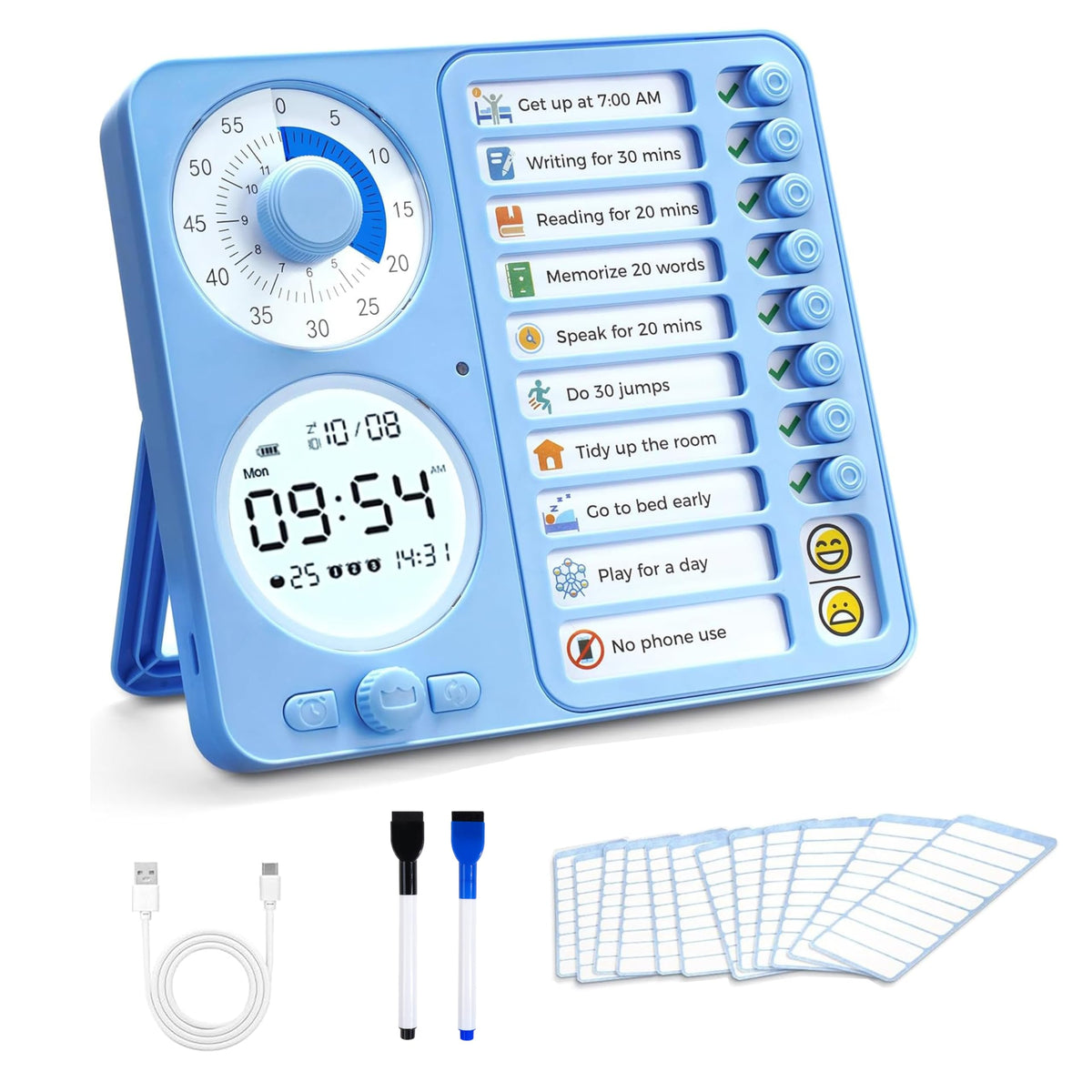 Herloreen 3-in-1 visual timer dial provides clear time cues for routines.