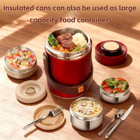 Hermarm 67oz lunchbox durable stainless steel construction.