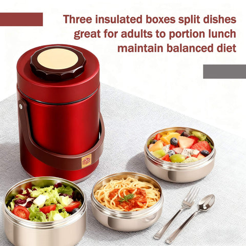 Hermarm 67oz lunchbox wide mouth opening for easy filling.