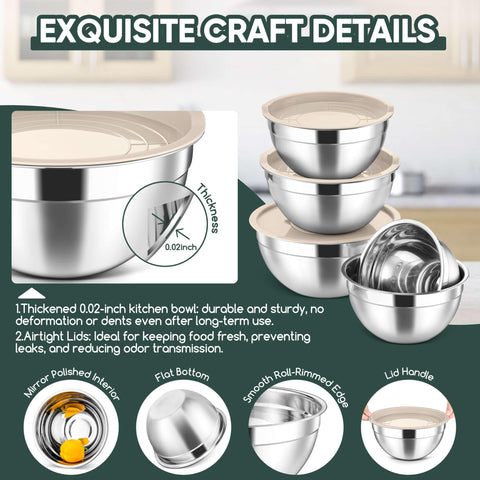 Herogo 2.5qt bowl ideal for batches and salads