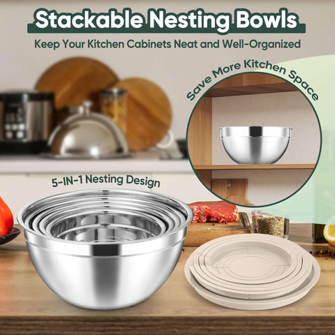 Herogo 2qt bowl compact storage and prep