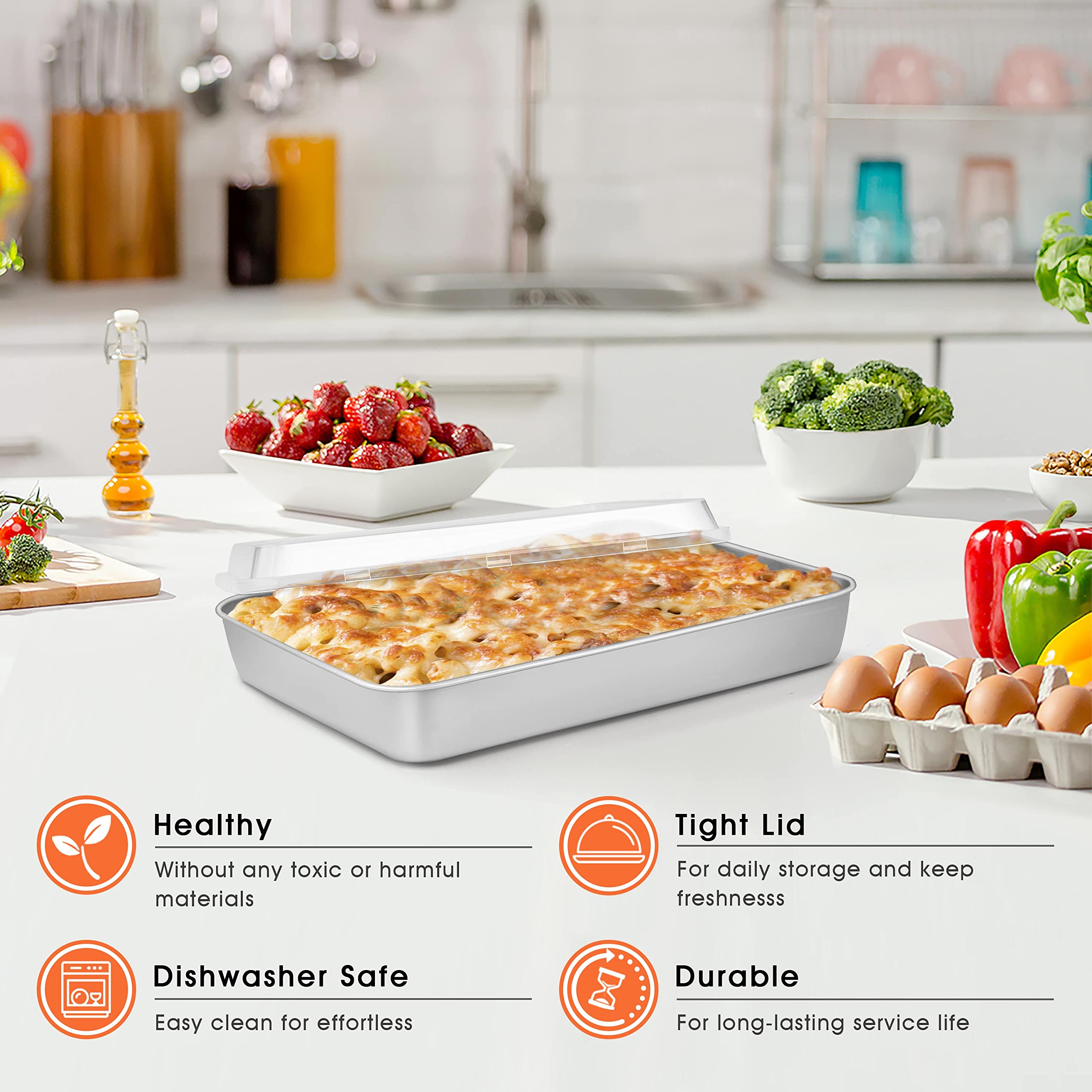 Herogo dishwasher-safe bake pan for easy cleaning