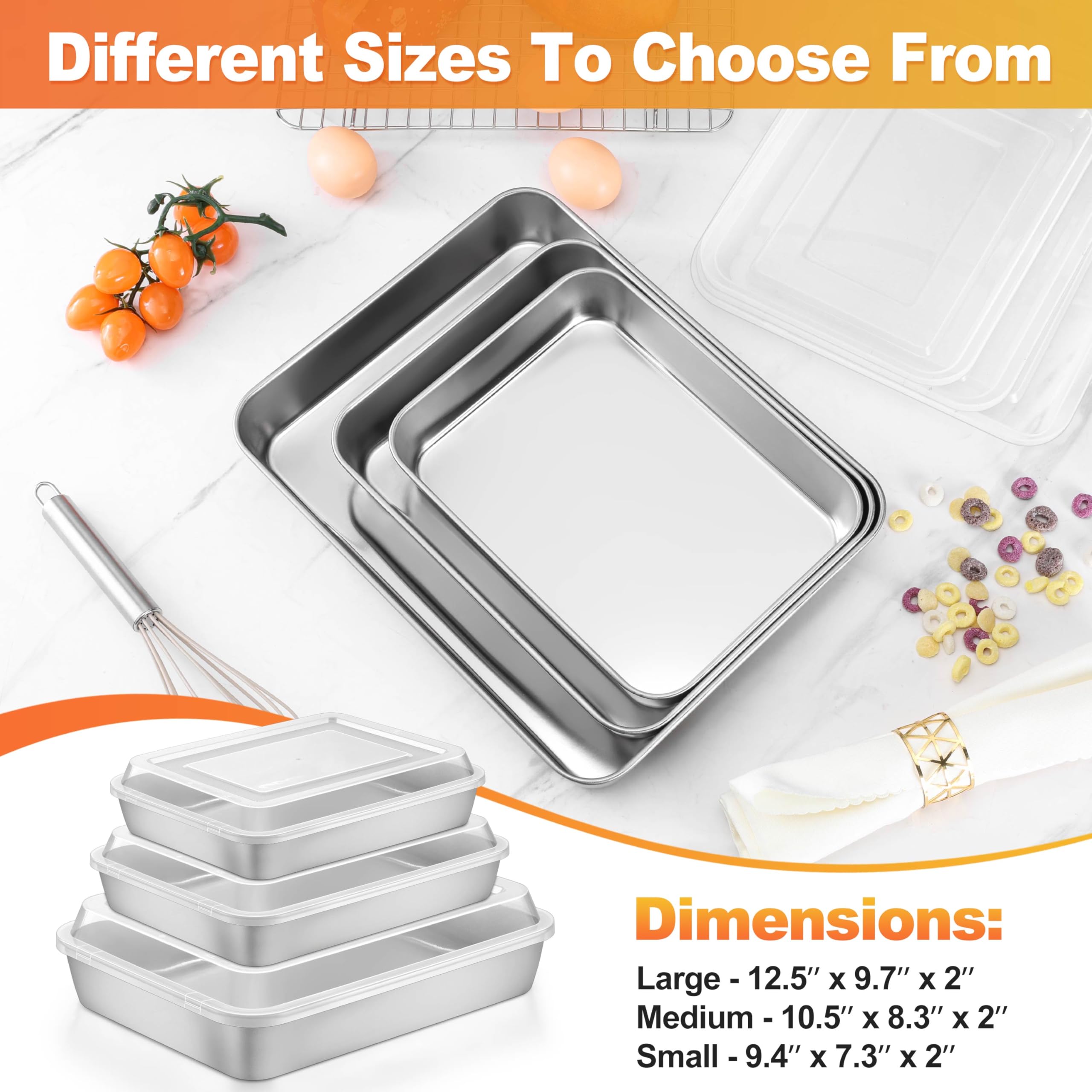 Herogo multi-use pan suitable for lasagna, brownies, casseroles, and cakes