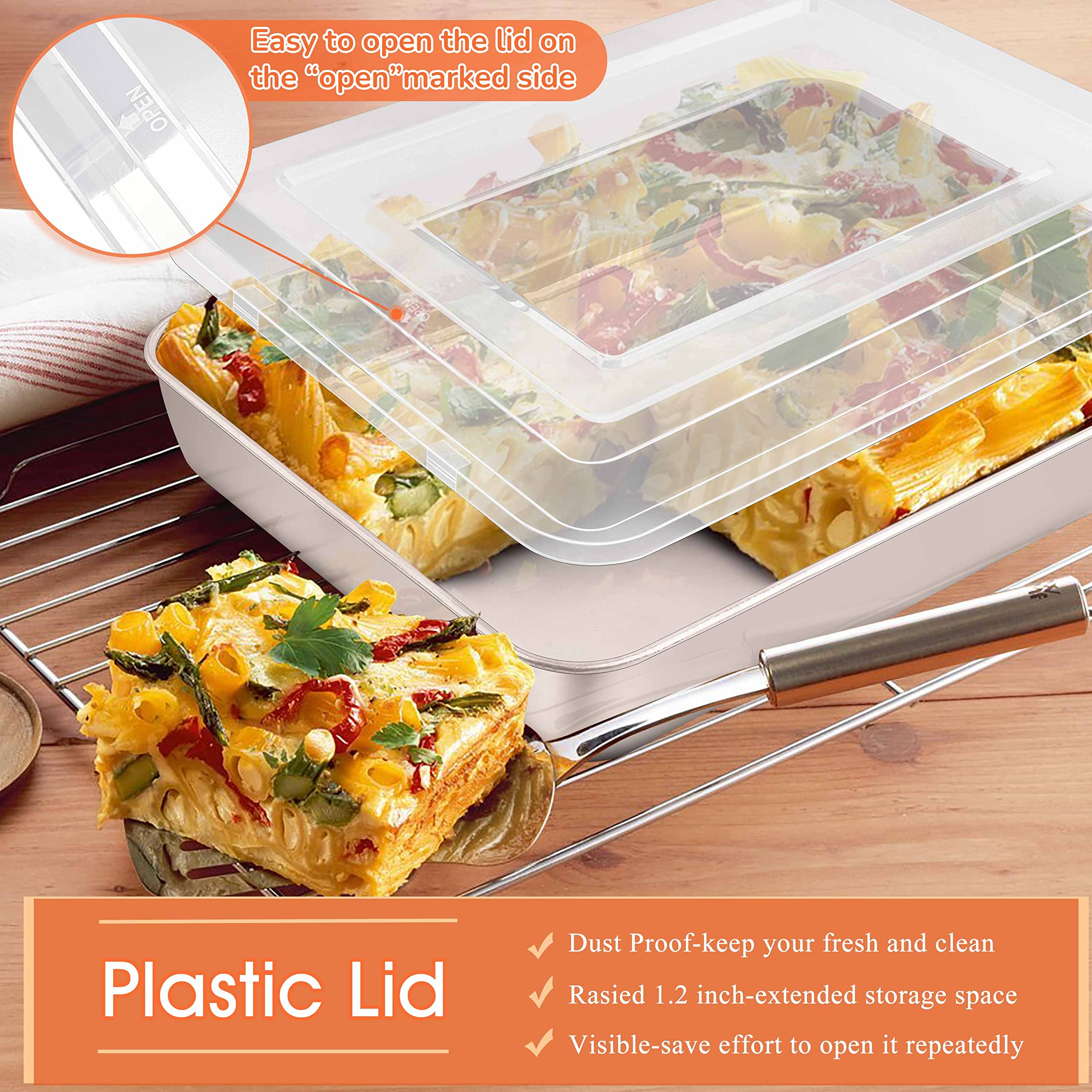 Herogo transparent lid for quick view and freshness
