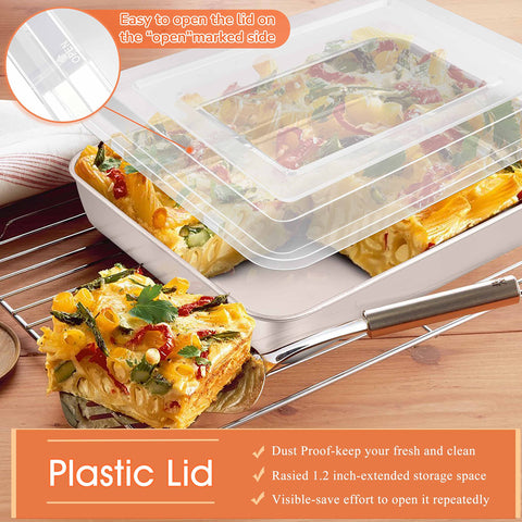 Herogo transparent lid for quick view and freshness