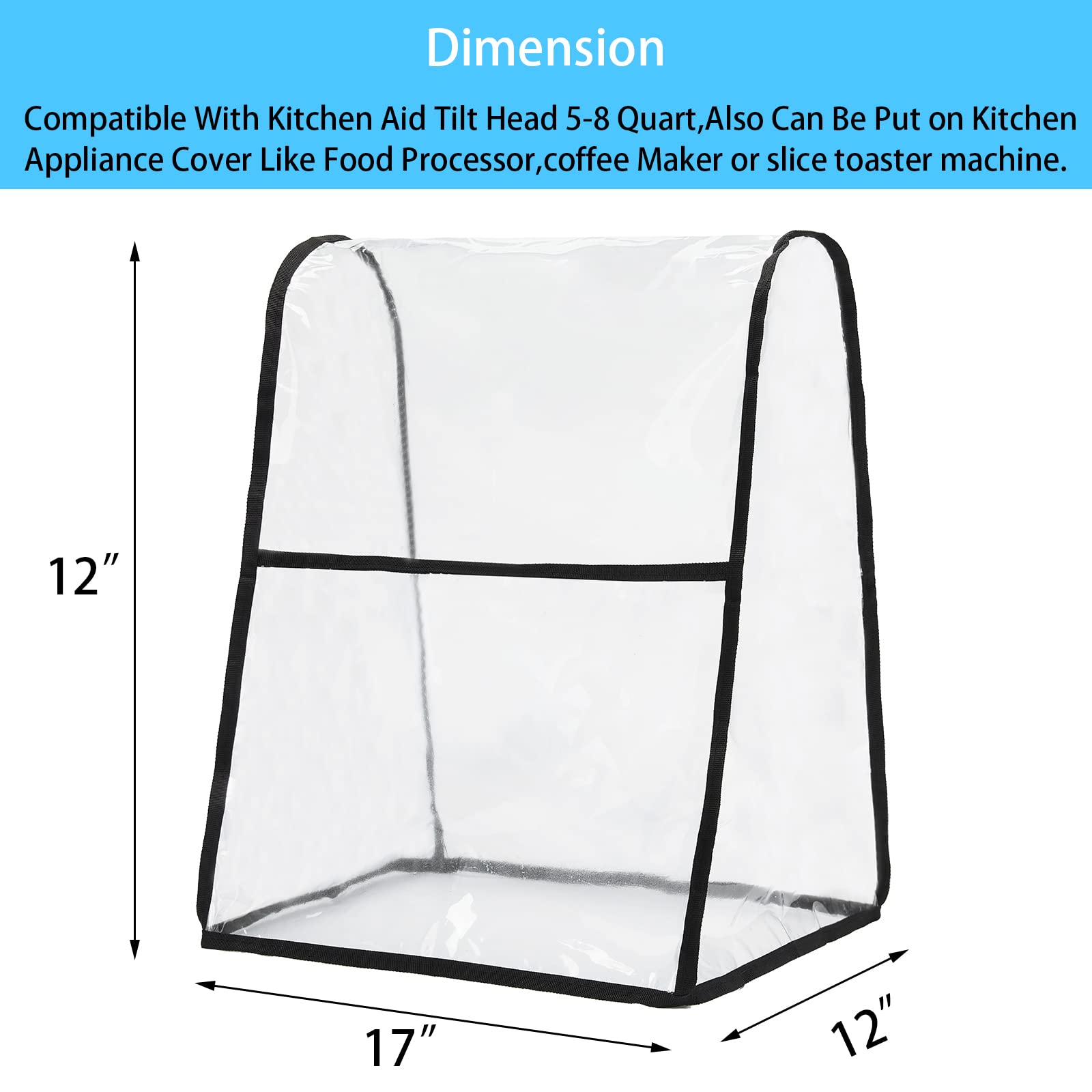 HERSENT clear side view mixer cover keeps dust away