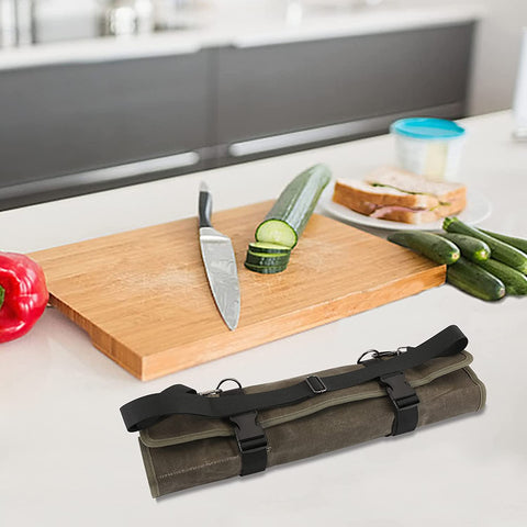 HERSENT in-use shot demonstrating safe carrying while cooking outdoors