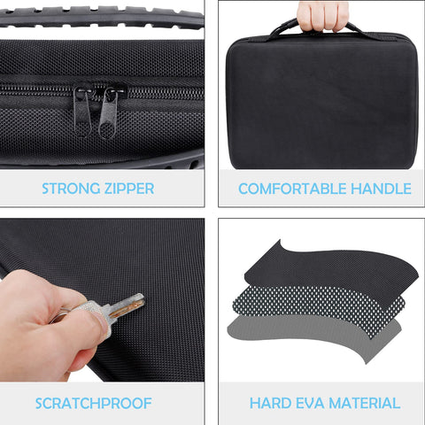 HERSENT pocket knife organizer with dual zippers and carry handles.