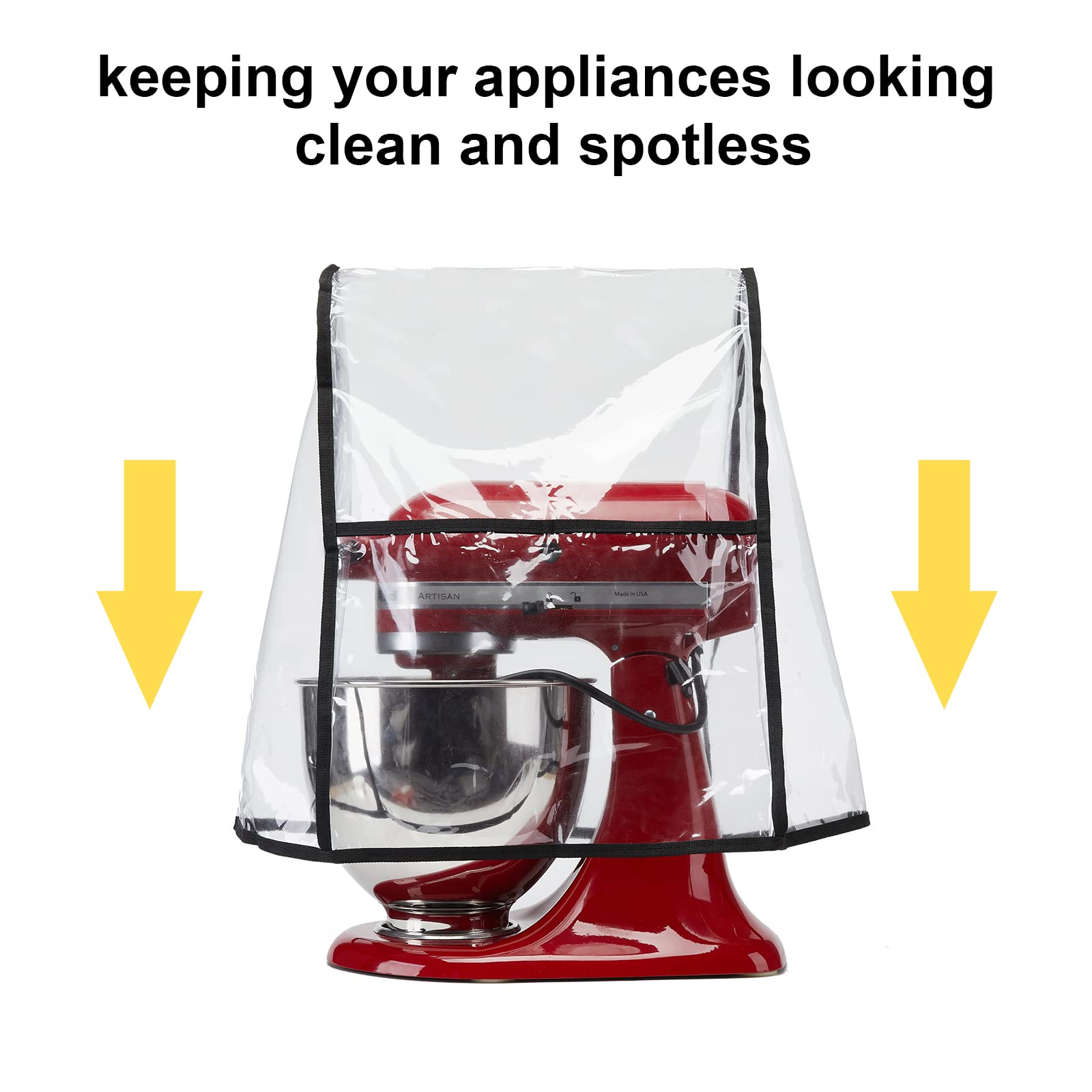 HERSENT tilt-head and bowl-lift compatible cover for 5-8 quart models
