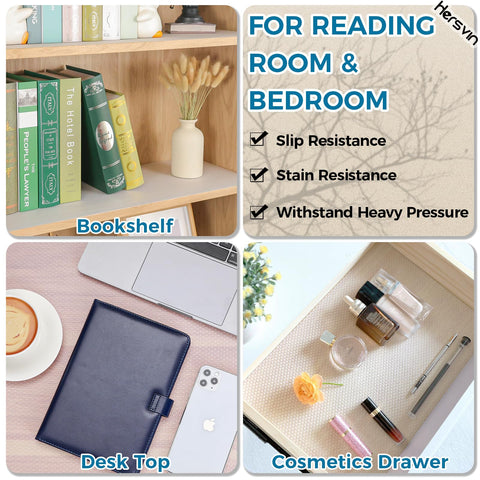 Hersvin EVA liner reduces noise and protects shelves from scratches.