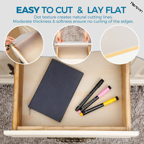 Hersvin kitchen drawer protector EVA liner fits flexible surfaces.