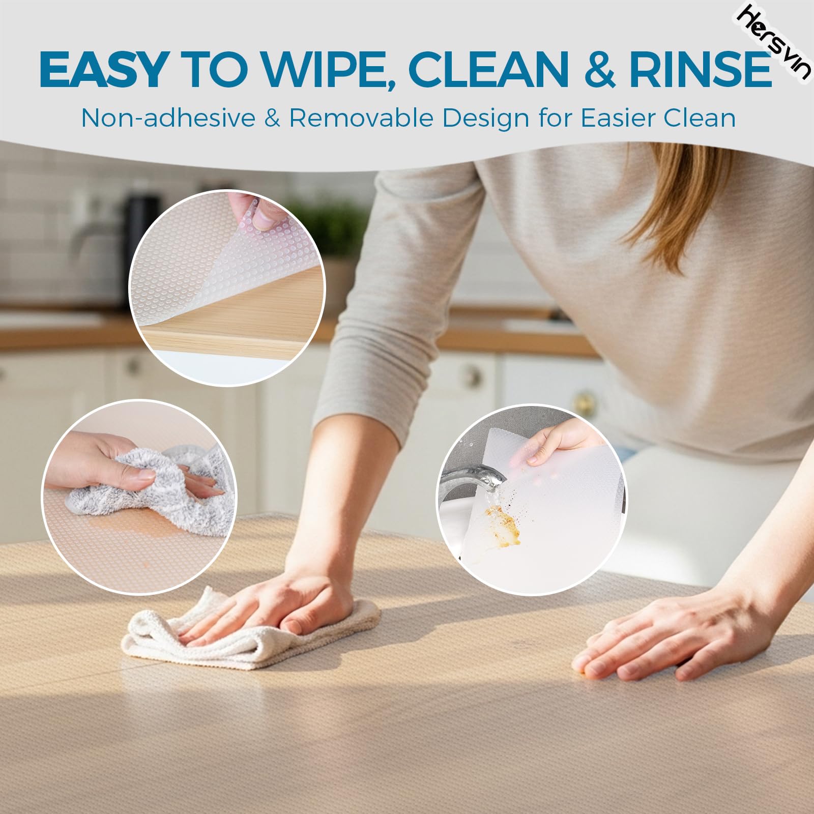 Hersvin surface protector cut to size is easy to trim with scissors.
