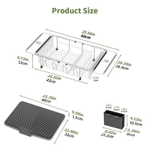 Herxsin silicone draining mat doubles as a standalone drying surface