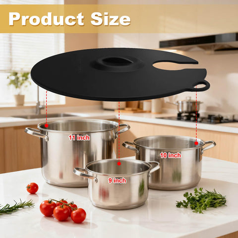 Hescred lid with handles for easy lifting during cooking.