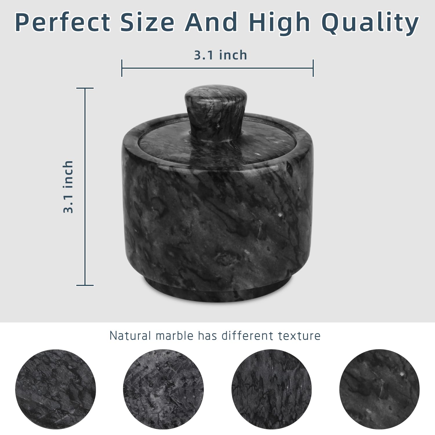HESHIBI marble container being cleaned, emphasizing easy maintenance and odor-free results.
