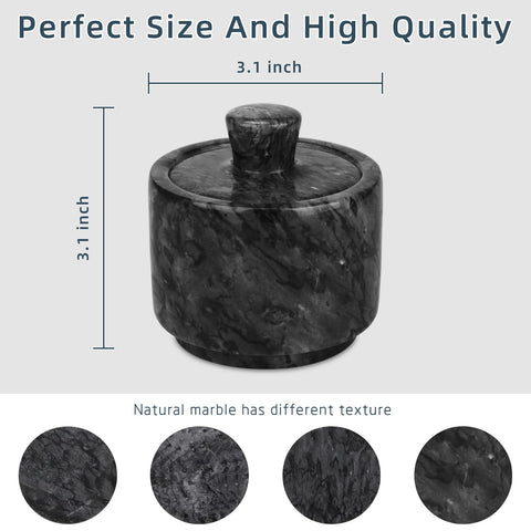 HESHIBI marble container being cleaned, emphasizing easy maintenance and odor-free results.