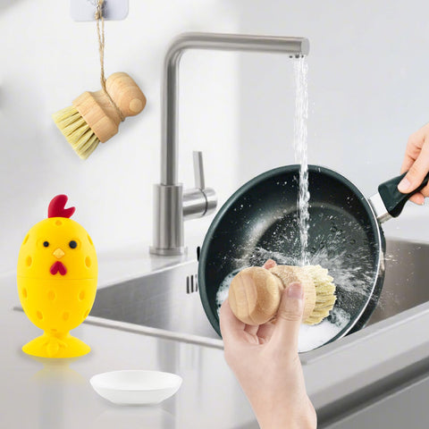 Heuihm reusable cleaning tools include hanging rope for drying.