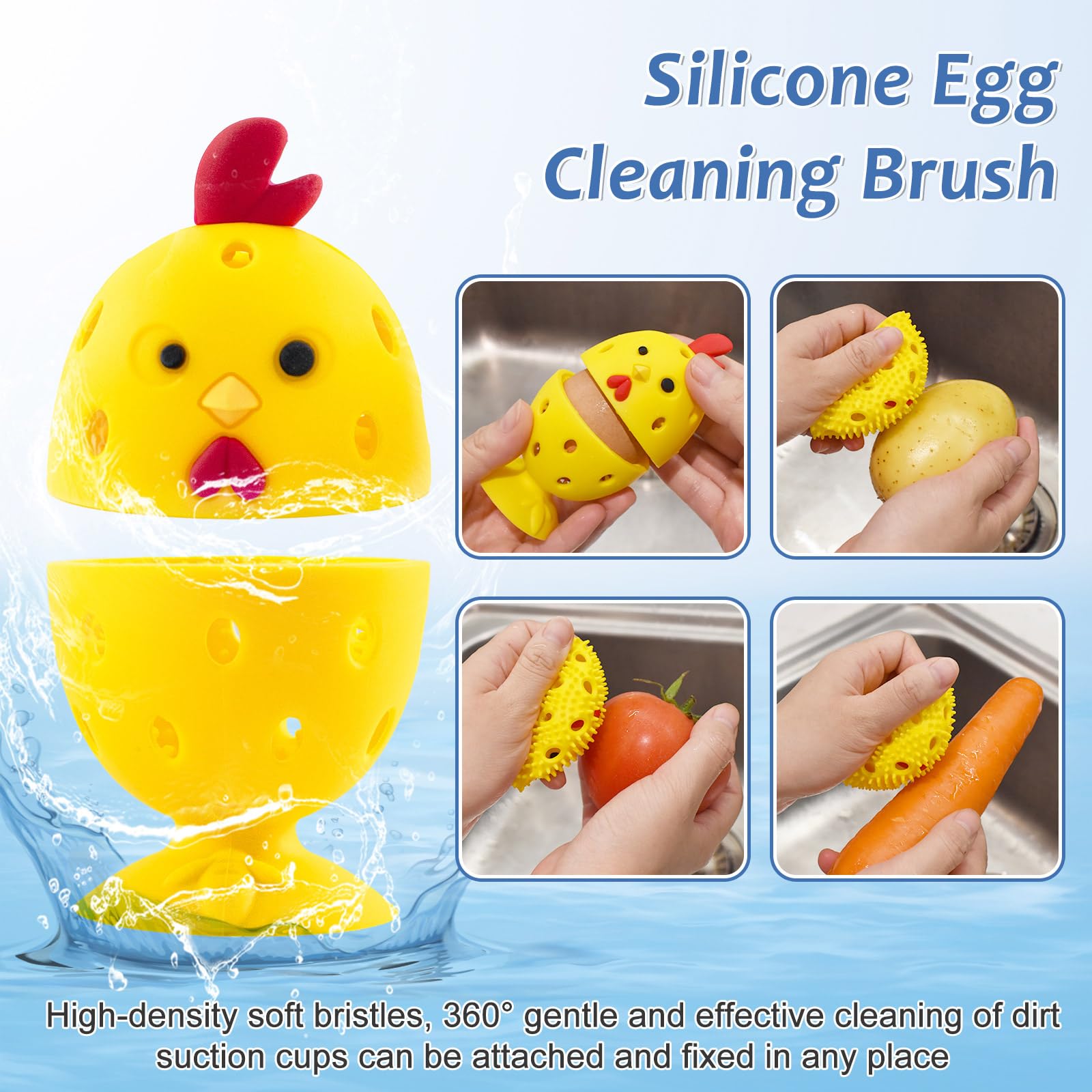 Heuihm wood brush with high-density bristles lifts tough stains.