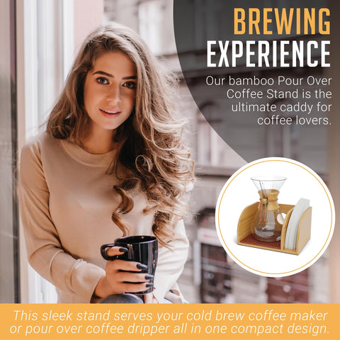 HEXNUB Bamboo Caddy heatproof mat protecting surface during brewing