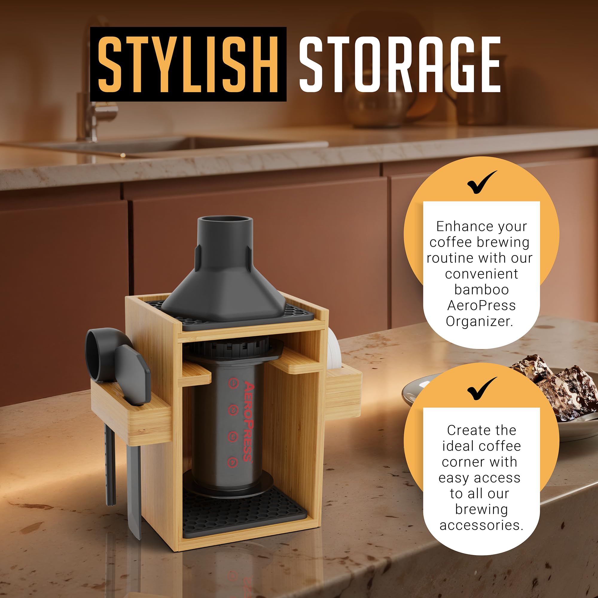 HexNub filter holder keeps AeroPress filters accessible during brew