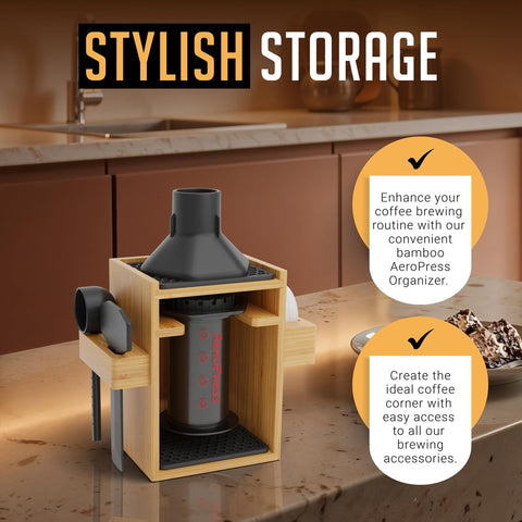 HexNub filter holder keeps AeroPress filters accessible during brew