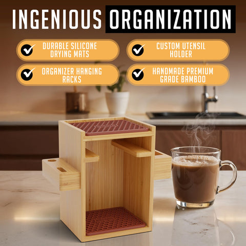 HEXNUB filter holder keeps filters organized and easy to grab.