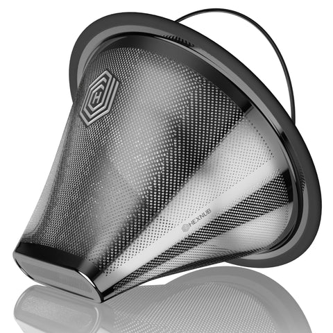 HEXNUB reusable #4 filter for Technivorm Moccamaster with 50 micron mesh for cleaner brew.