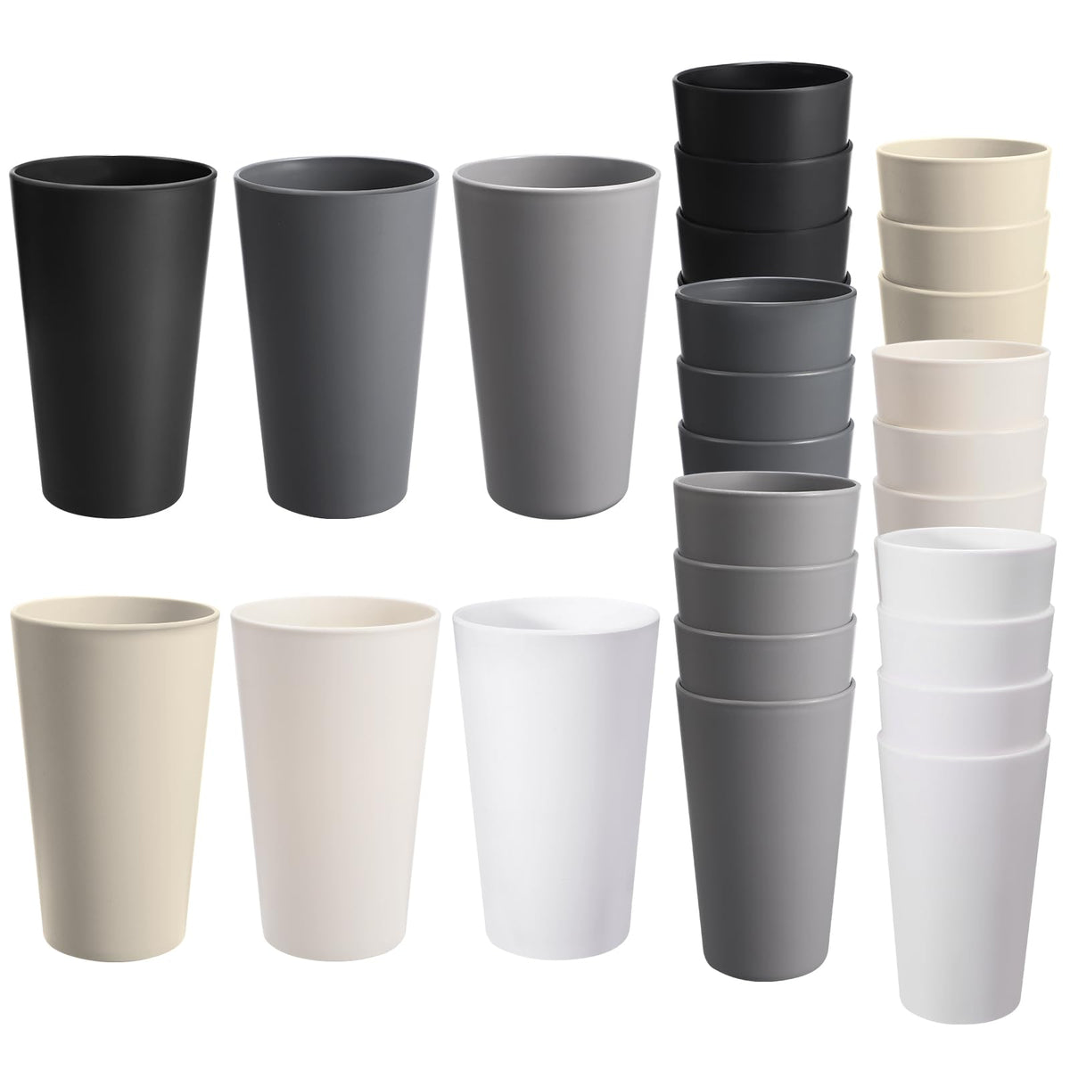 HEYCOME 24-pack unbreakable 20 oz cups for home and outdoor use