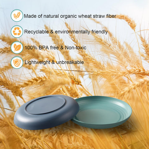 HEYCOME BPA-free natural wheat straw plates are safe and clean.