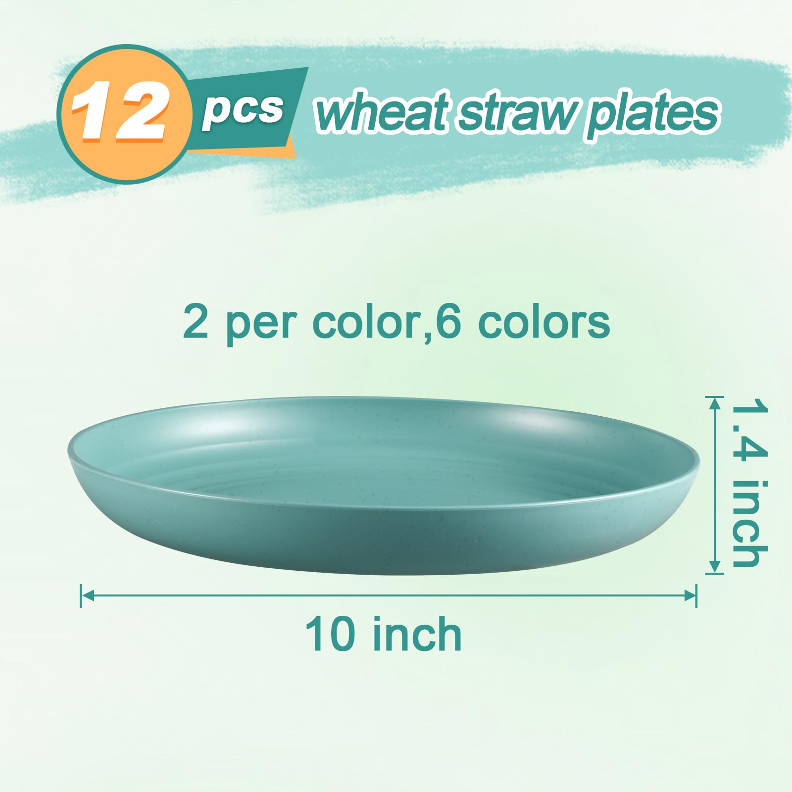 HEYCOME deep 10-inch plate for generous servings and easy stacking.