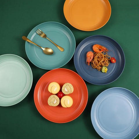 HEYCOME durable, shatter-resistant plates withstand daily family dining.