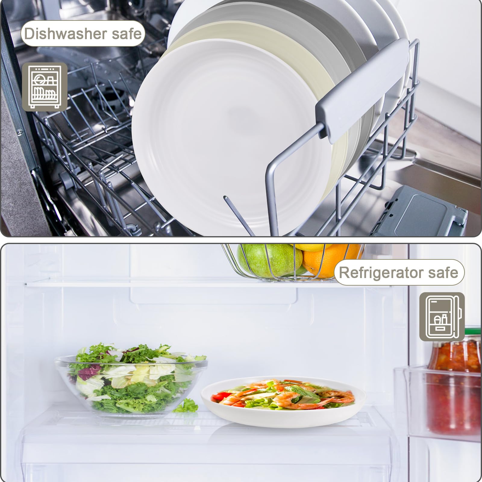 Heycome plates are microwave and dishwasher safe for convenient cleaning.