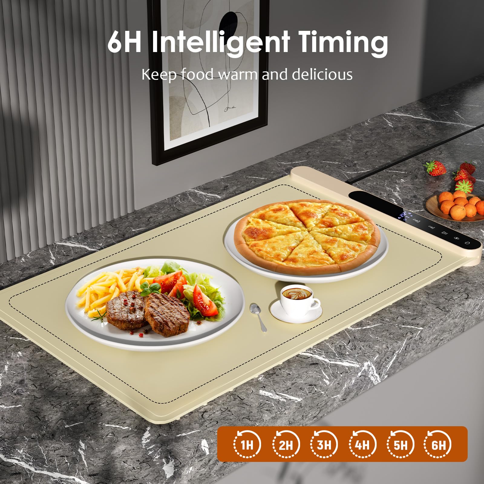 Heyfavor warming mat with child lock enhances kitchen safety