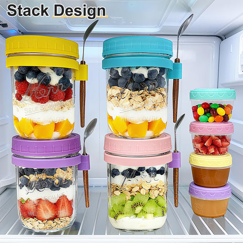 Heyglee 4-pack glass jar set simplifies portioning and organization