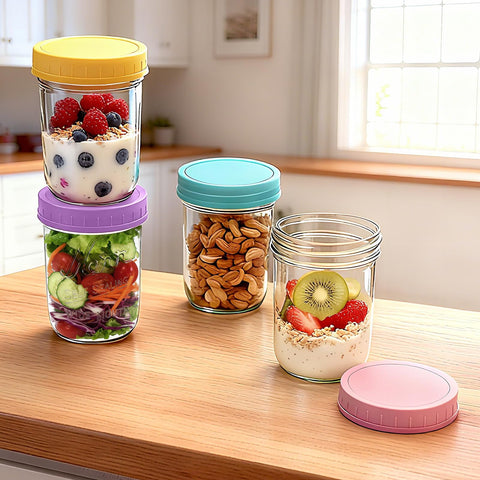 Heyglee airtight lids with silicone rings lock in freshness