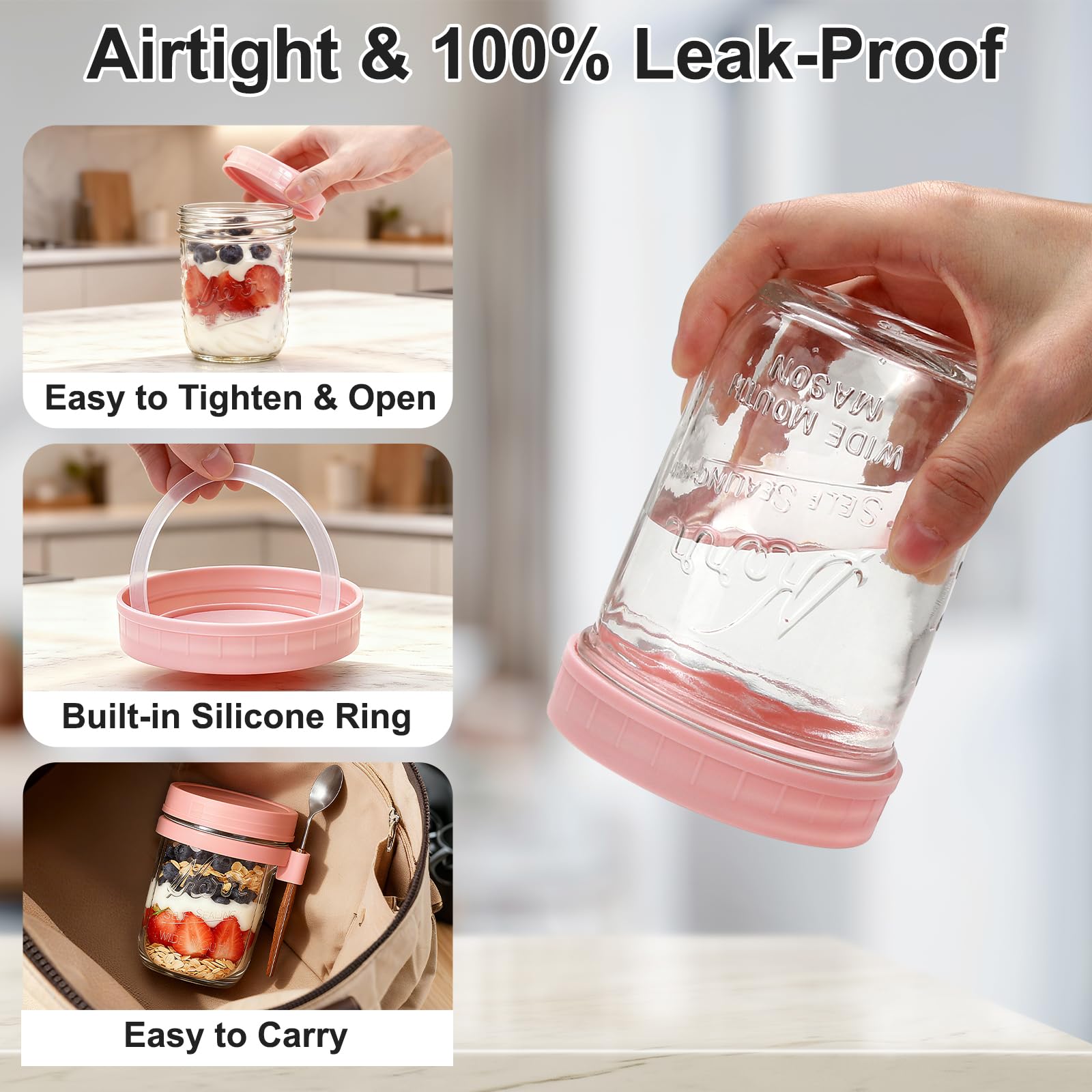 Heyglee borosilicate glass jars demonstrate durable, dishwasher-safe storage