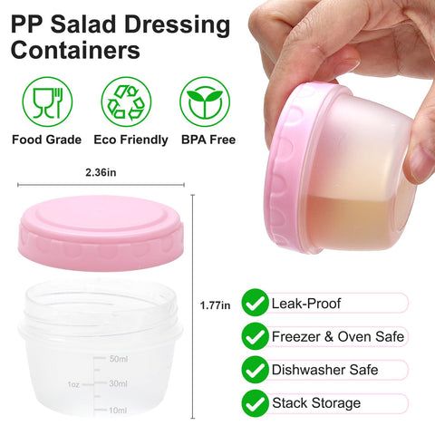 Heyglee small condiment containers keep dressings leak-free on trips