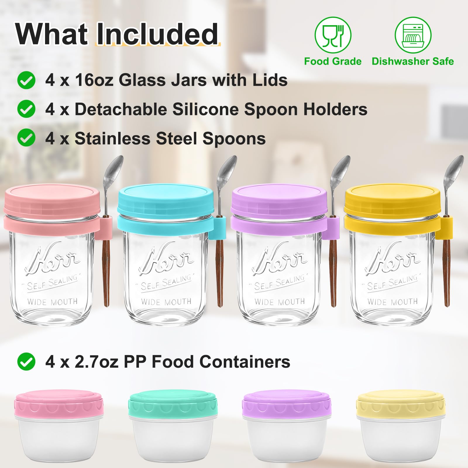 Heyglee BPA-free jars are versatile for freezing and reheating meals