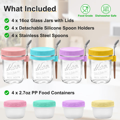 Heyglee BPA-free jars are versatile for freezing and reheating meals