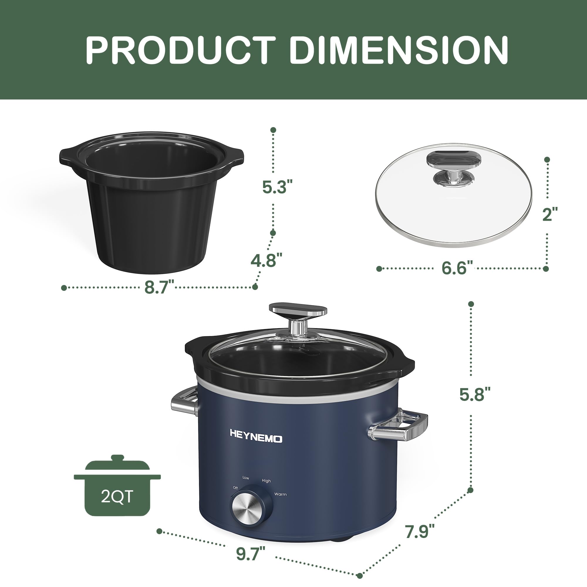 HEYNEMO anti-slip feet ensure stable placement on counters