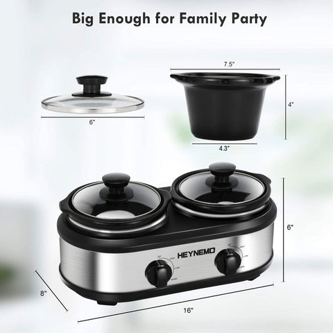 HEYNEMO glass lid provides visibility into cooking progress.