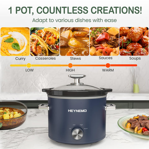 HEYNEMO upgraded ceramic pot for even heating and easy cleanup