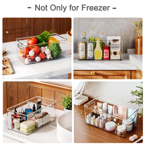 Heyuzb freezer bins help you locate items fast thanks to clear material.